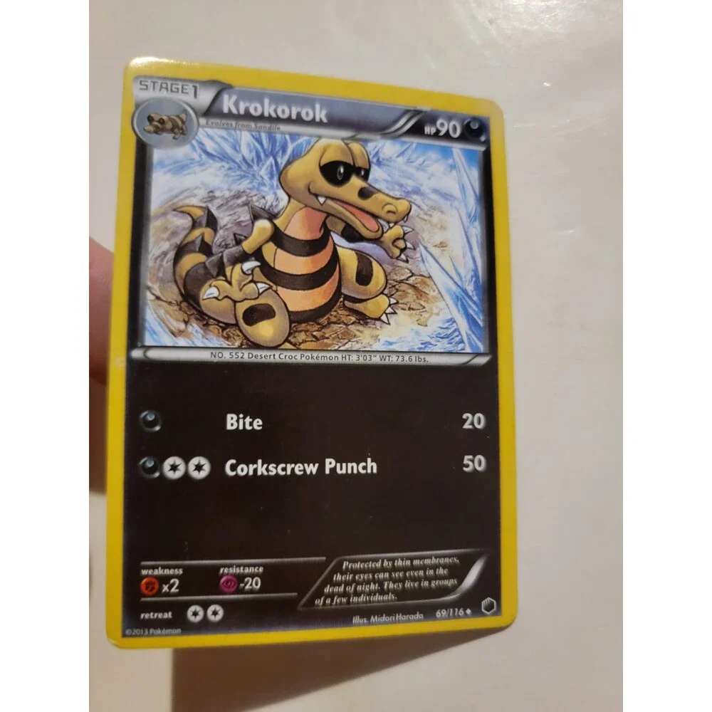 Krokorok 69/116 Pokemon card BW Plasma Freeze uncommon NM